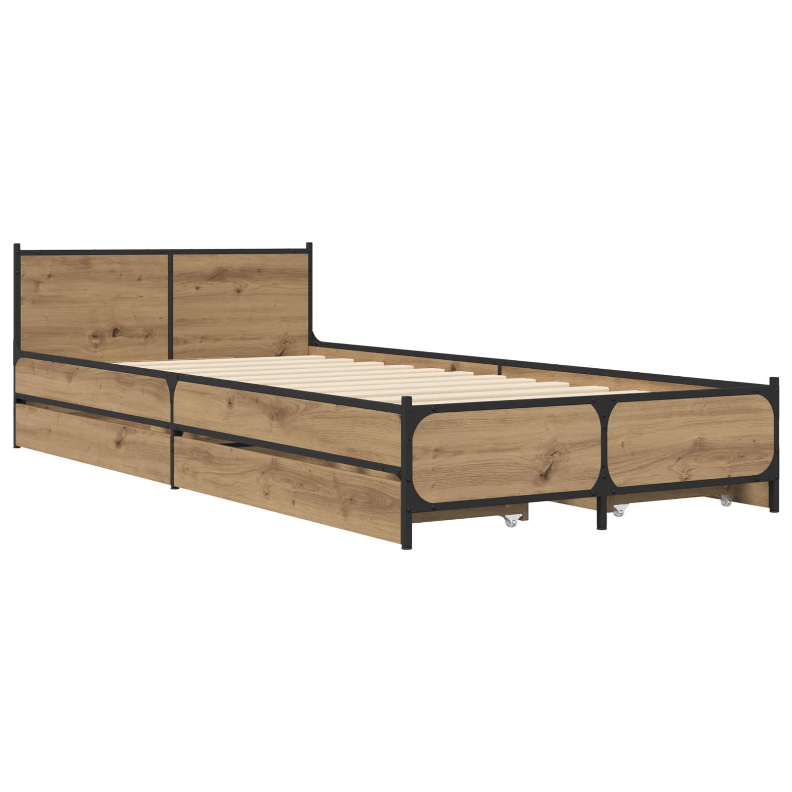 Lovos Rėmas su Galvūgaliu su ratu Artisano ąžuolo 80 x 200 cm