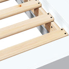 Grindų lovos rėmas Balta 80 x 210 cm Apdirbta mediena