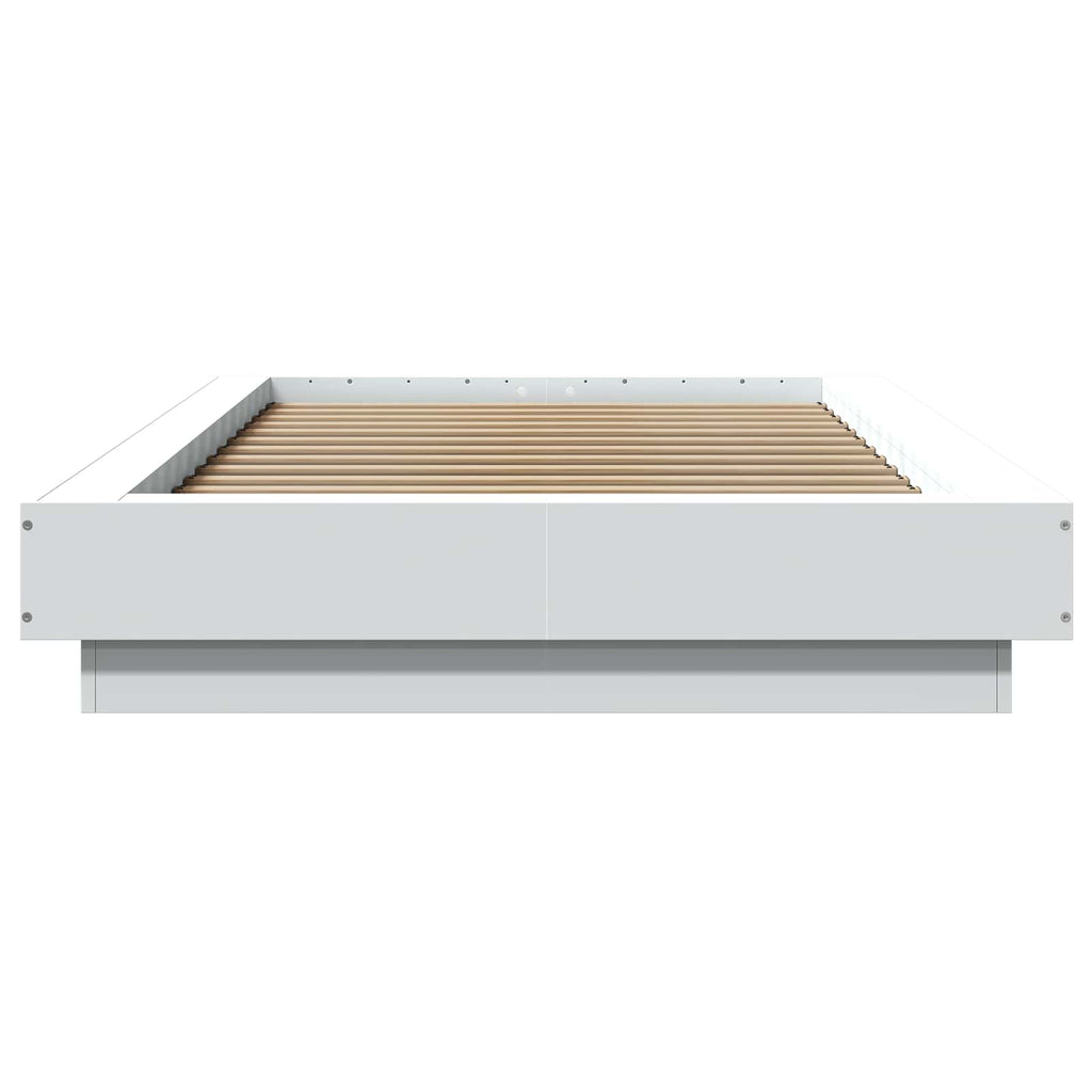 Grindų lovos rėmas Balta 80 x 210 cm Apdirbta mediena