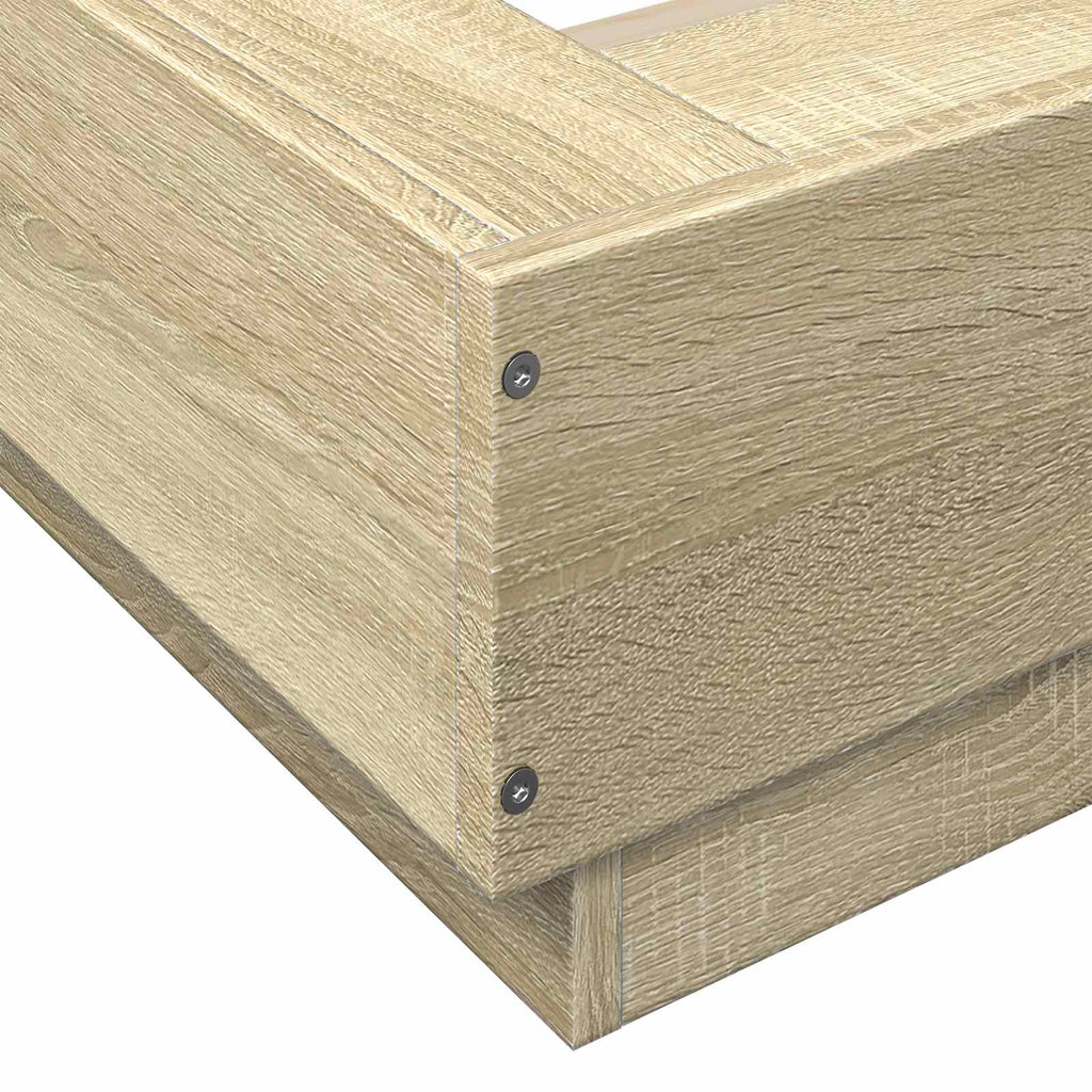 Grindų lovos rėmas Sonoma ąžuolas 80 x 210 cm Apdirbta mediena