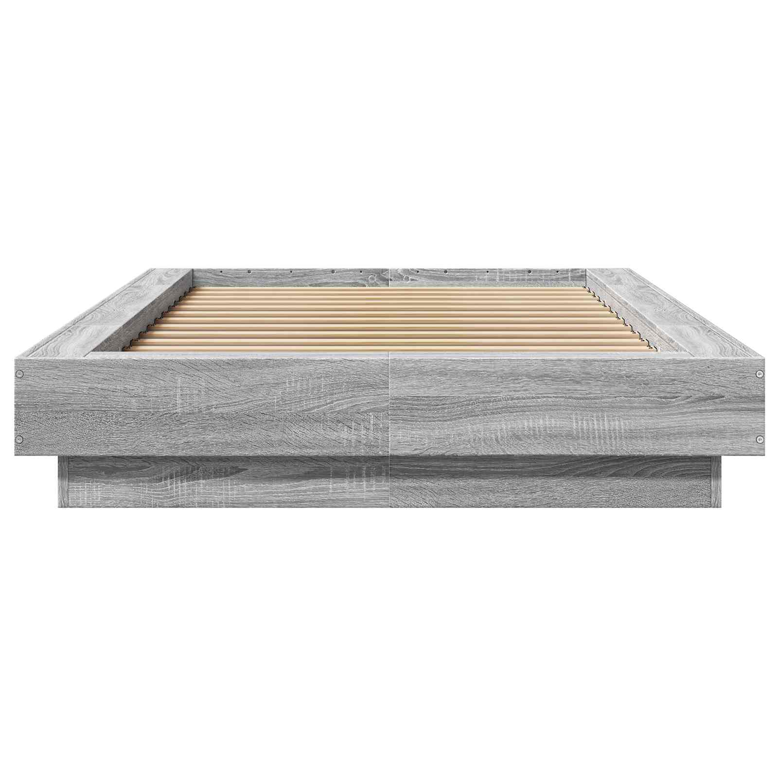 Grindų lovos rėmas Pilka Sonoma 80 x 210 cm Apdirbta mediena