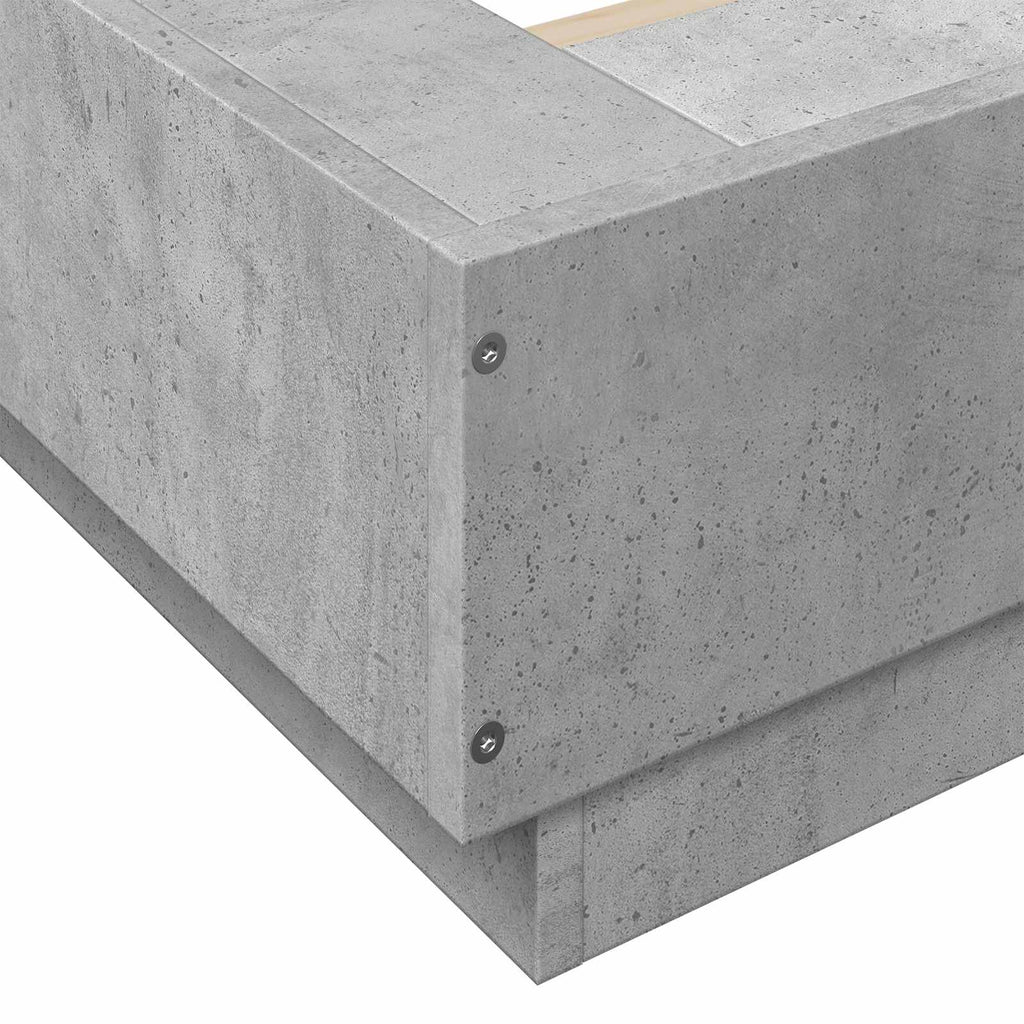 Grindų lovos rėmas Betono pilka 80 x 210 cm Apdirbta mediena