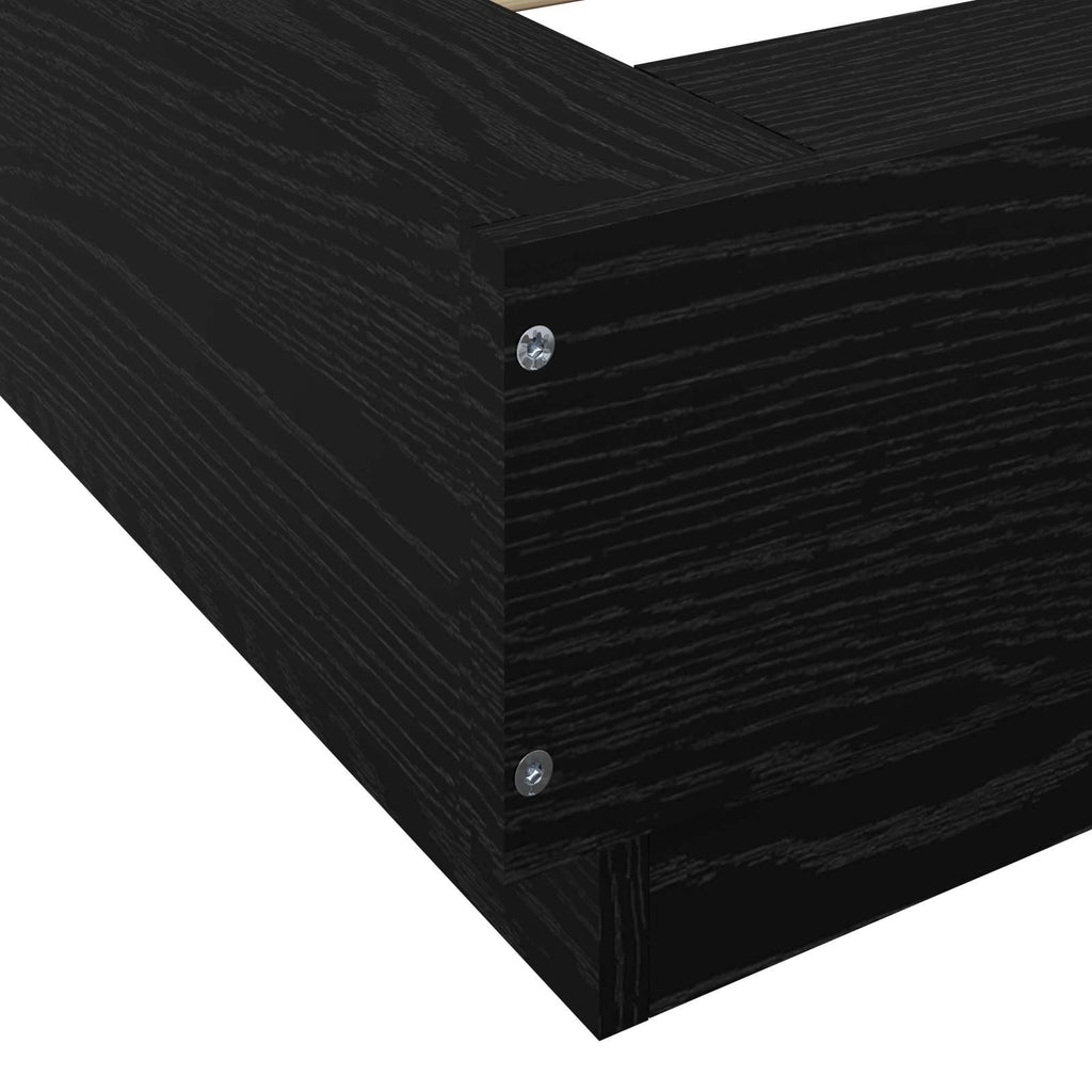 Grindų lovos rėmas Juodojo ąžuolo 80 x 210 cm Apdirbta mediena