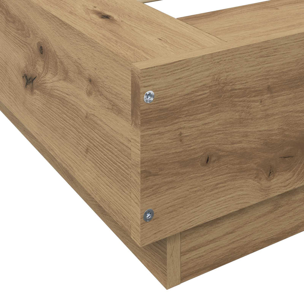 Grindų lovos rėmas Artisano ąžuolo 80 x 210 cm Apdirbta mediena