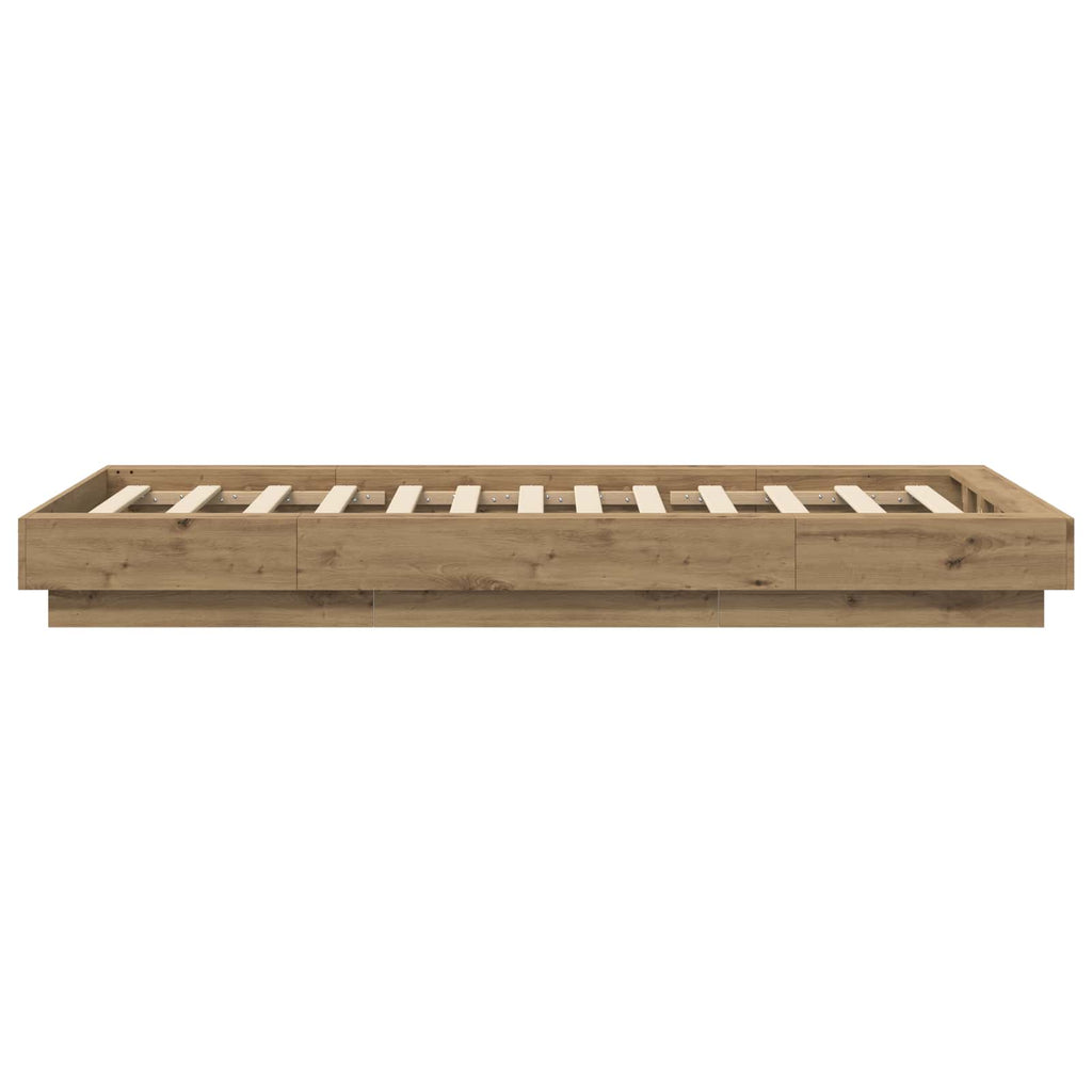 Grindų lovos rėmas Artisano ąžuolo 80 x 210 cm Apdirbta mediena
