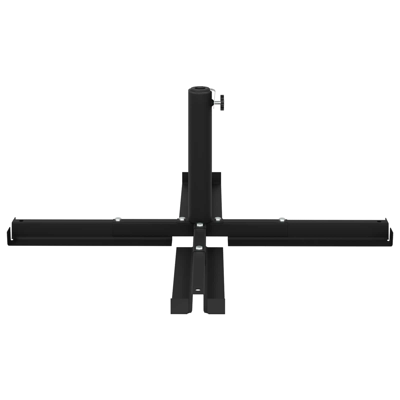 Skėtis pastatui su 25–50 mm stulpeliu Juodas