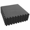 Baseino grindų kilimas 24 pcs Juoda 8,64 ㎡ EVA puta