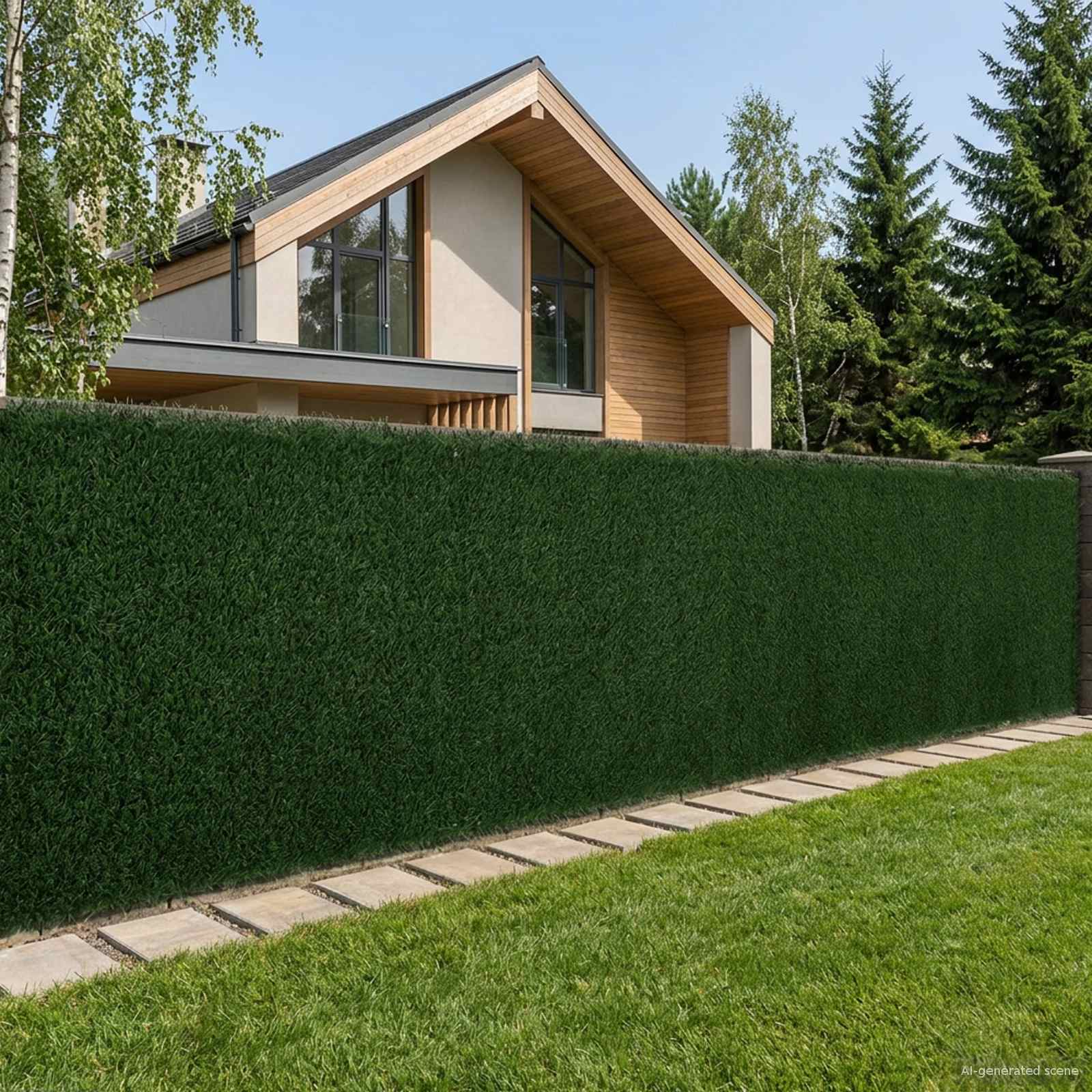 Dirbtinė tvora Tamsiai žalia 1,5 x 5 m PVC ir Plienas