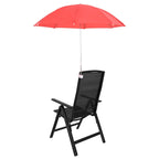 Skėtis su laikikliu 2 pcs Ugnies plytų raudona Ø 105 x 86 cm
