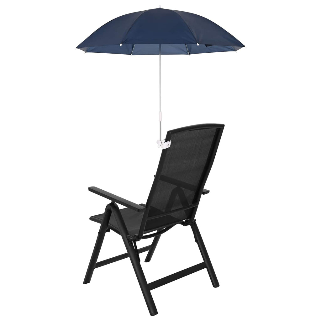 Skėtis su laikikliu 2 pcs Jūrinė mėlyna Ø 105 x 86 cm