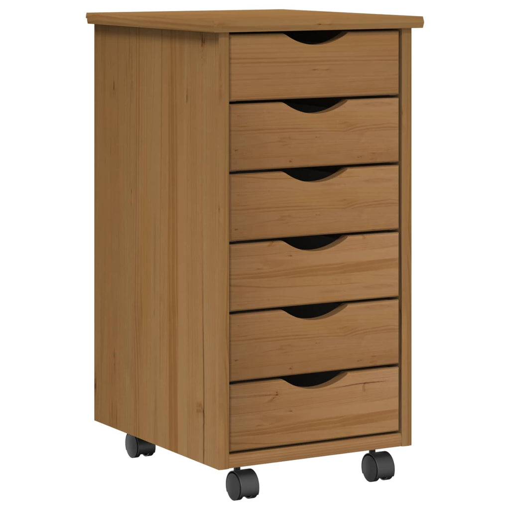 Rašomasis stalas ir riedantis kabinetas MOSS 2 pcs Medaus Ruda
