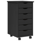 Rašomasis stalas ir riedantis kabinetas MOSS 2 pcs Juoda