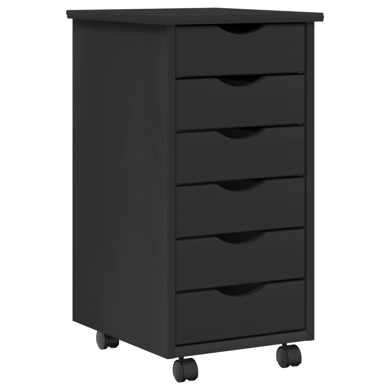 Rašomasis stalas ir riedantis kabinetas MOSS 2 pcs Juoda