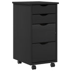 Rašomasis stalas ir riedantis kabinetas MOSS 2 pcs Juoda