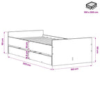 Lovos rėmas Juodojo ąžuolo 100 x 200 cm Apdirbta mediena
