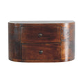 Naktinis staliukas su 2 stalčiais