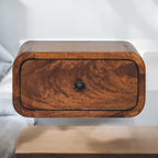 Riešutmedžio Mini naktinis staliukas su 1 stalčiumi