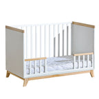 Kūdikio lovelė 120x60 „Nordik“, su sofos funkcija, balta