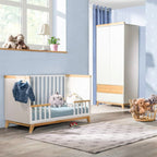 Kūdikio lovelė 120x60 „Nordik“, su sofos funkcija, balta